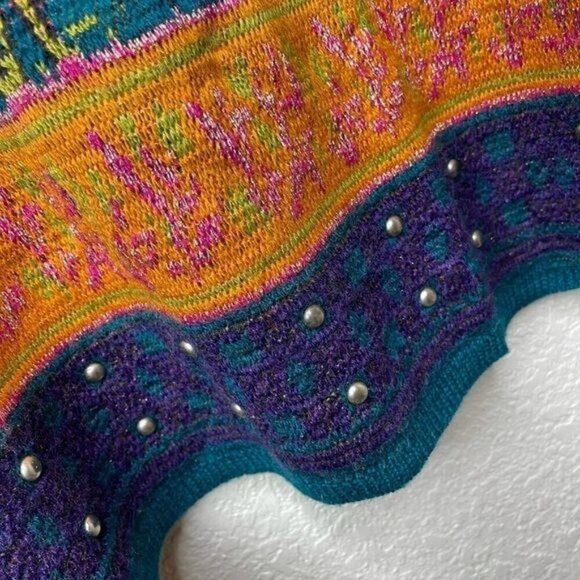 VINTAGE Michelle Stuart Wool Blend Sweater Size Small Granny Grandma Grannycore - Picture 5 of 9